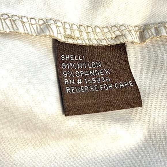 J. McLaughlin,Sage Dress, Cream/Gold Textured Ruched Sheath Slimming,EUC, Size S - Picture 7 of 11